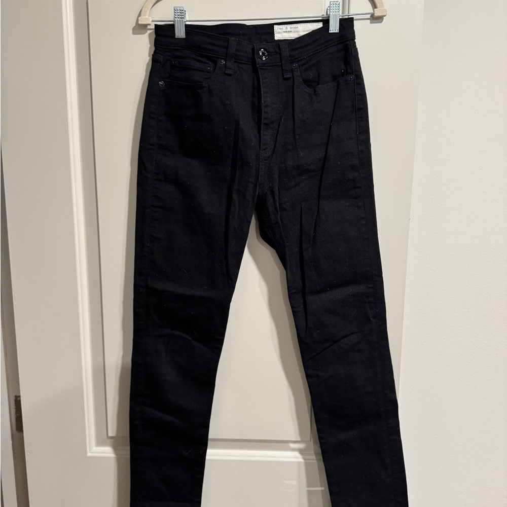 Rag & Bone black NINA HIGH-RISE SKINNY jeans